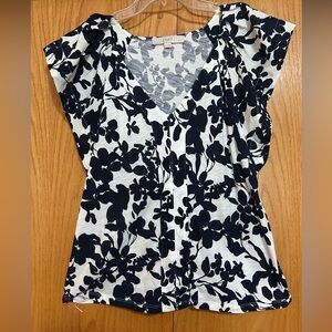 Blue and White Patterned Garment